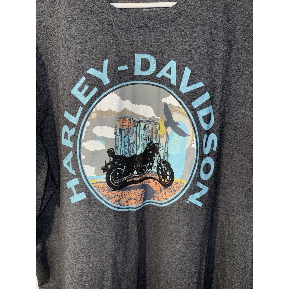 HARLEY DAVIDSON Men's T Shirt Motorcycle Las Vegas Nevada NV Gray Size 3XL